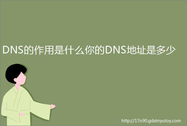 DNS的作用是什么你的DNS地址是多少